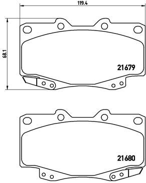 P83069 BREMBO Комплект тормозных колодок, дисковый тормоз