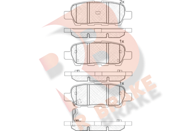 RB1509 R BRAKE Комплект тормозных колодок, дисковый тормоз