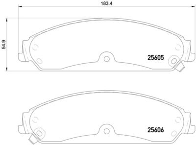 P23149 BREMBO Комплект тормозных колодок, дисковый тормоз