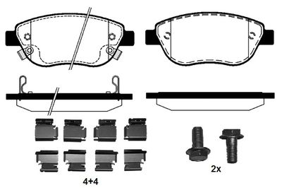 RA07618K1 RAICAM Комплект тормозных колодок, дисковый тормоз