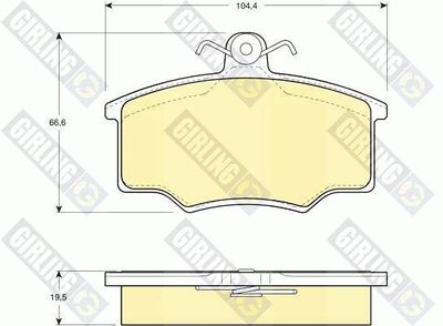 6108631 GIRLING Комплект тормозных колодок, дисковый тормоз