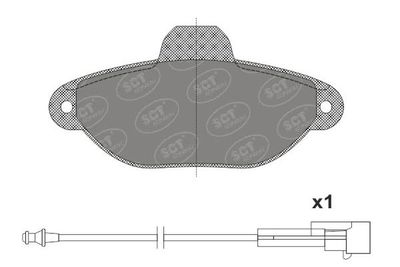 SP662PR SCT - MANNOL Комплект тормозных колодок, дисковый тормоз