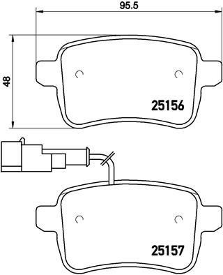 P23133 BREMBO Комплект тормозных колодок, дисковый тормоз