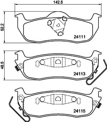 8DB355013681 HELLA PAGID Комплект тормозных колодок, дисковый тормоз