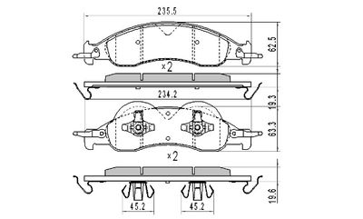 FBP0325 FREMAX Комплект тормозных колодок, дисковый тормоз