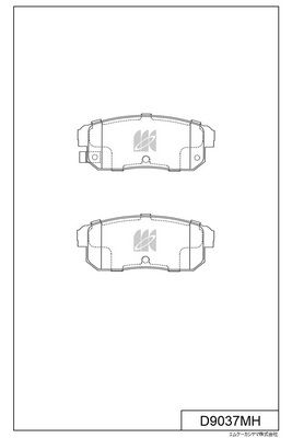 D9037MH MK Kashiyama Комплект тормозных колодок, дисковый тормоз
