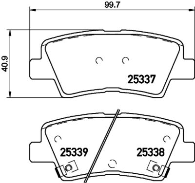 P30101 BREMBO Комплект тормозных колодок, дисковый тормоз