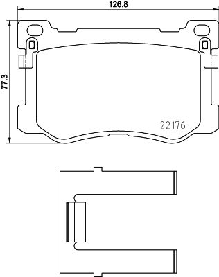 8DB355030501 HELLA PAGID Комплект тормозных колодок, дисковый тормоз