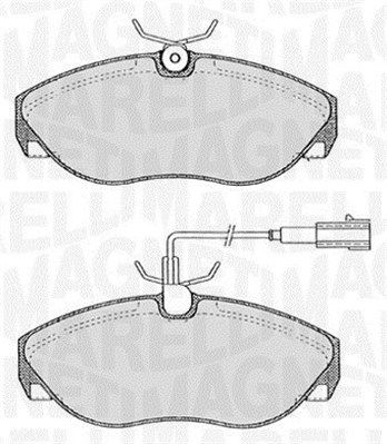 363916060183 MAGNETI MARELLI Комплект тормозных колодок, дисковый тормоз