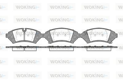 P741312 WOKING Комплект тормозных колодок, дисковый тормоз