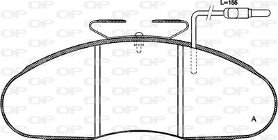 BPA004802 OPEN PARTS Комплект тормозных колодок, дисковый тормоз