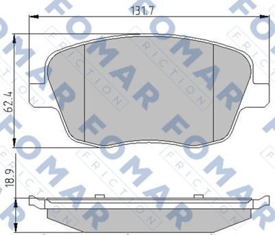 FO908081 FOMAR Friction Комплект тормозных колодок, дисковый тормоз