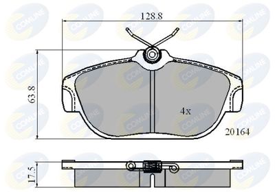 CBP0590 COMLINE Комплект тормозных колодок, дисковый тормоз