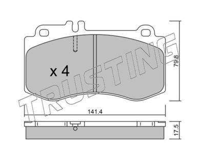 8440 TRUSTING Комплект тормозных колодок, дисковый тормоз