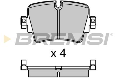 BP3701 BREMSI Комплект тормозных колодок, дисковый тормоз