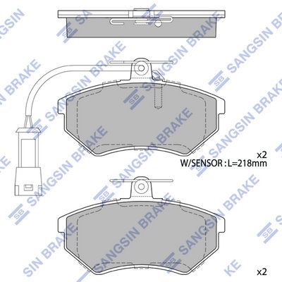 SP2005 Hi-Q Комплект тормозных колодок, дисковый тормоз