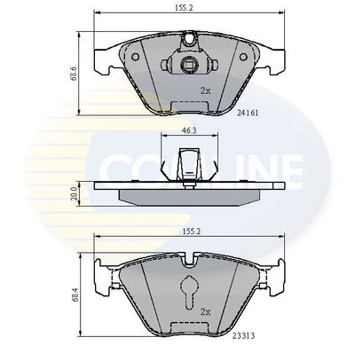 CBP02100 COMLINE Комплект тормозных колодок, дисковый тормоз