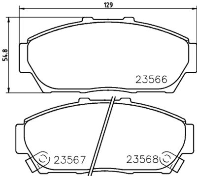 8DB355027681 HELLA Комплект тормозных колодок, дисковый тормоз