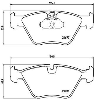 P06022 BREMBO Комплект тормозных колодок, дисковый тормоз