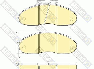 6108273 GIRLING Комплект тормозных колодок, дисковый тормоз