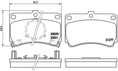 P49007 BREMBO Комплект тормозных колодок, дисковый тормоз