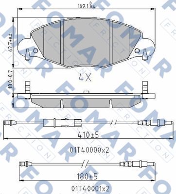 FO787181 FOMAR Friction Комплект тормозных колодок, дисковый тормоз