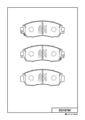 D5187M MK Kashiyama Комплект тормозных колодок, дисковый тормоз