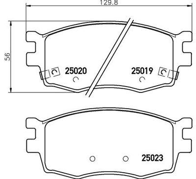 P30069 BREMBO Комплект тормозных колодок, дисковый тормоз