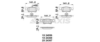 AB0343 BRAXIS Комплект тормозных колодок, дисковый тормоз