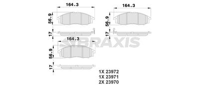 AB0213 BRAXIS Комплект тормозных колодок, дисковый тормоз