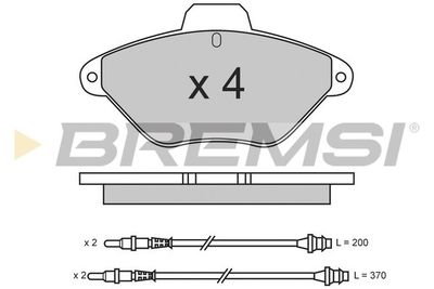 BP2565 BREMSI Комплект тормозных колодок, дисковый тормоз