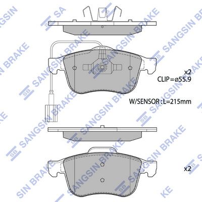 SP4081 Hi-Q Комплект тормозных колодок, дисковый тормоз