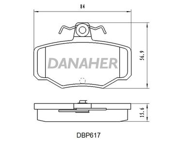 DBP617 DANAHER Комплект тормозных колодок, дисковый тормоз