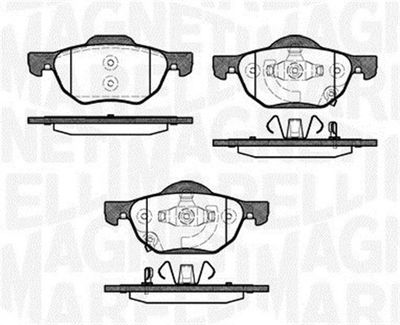 363916060691 MAGNETI MARELLI Комплект тормозных колодок, дисковый тормоз