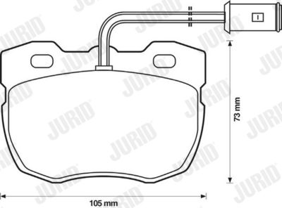 571439D JURID Комплект тормозных колодок, дисковый тормоз