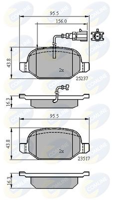 CBP16013 COMLINE Комплект тормозных колодок, дисковый тормоз