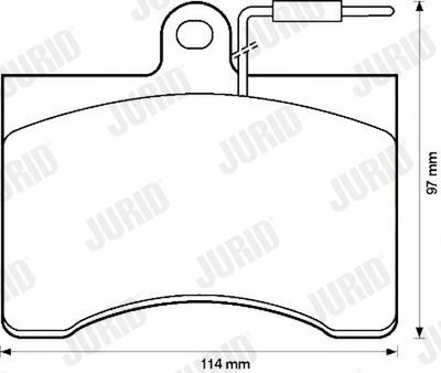 571895J JURID Комплект тормозных колодок, дисковый тормоз