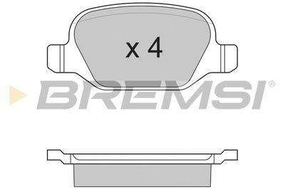 BP2890 BREMSI Комплект тормозных колодок, дисковый тормоз