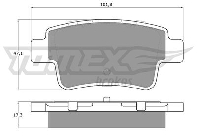 TX1462 TOMEX Brakes Комплект тормозных колодок, дисковый тормоз