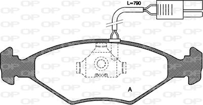 BPA028102 OPEN PARTS Комплект тормозных колодок, дисковый тормоз