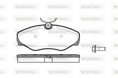 P934300 WOKING Комплект тормозных колодок, дисковый тормоз