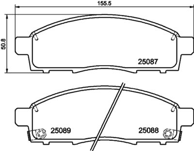 8DB355028831 HELLA PAGID Комплект тормозных колодок, дисковый тормоз