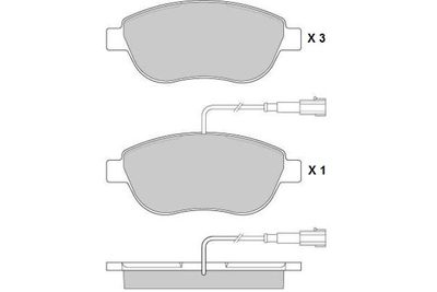 120943 E.T.F. Комплект тормозных колодок, дисковый тормоз