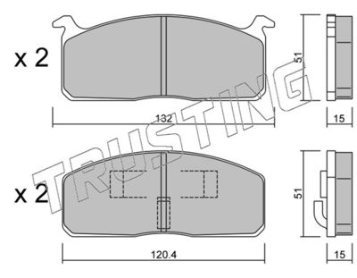 4730 TRUSTING Комплект тормозных колодок, дисковый тормоз