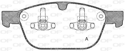 BPA139700 OPEN PARTS Комплект тормозных колодок, дисковый тормоз