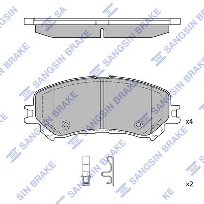 SP4408 Hi-Q Комплект тормозных колодок, дисковый тормоз