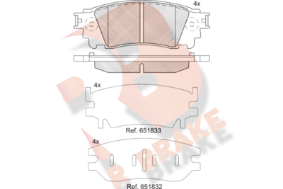 RB2241 R BRAKE Комплект тормозных колодок, дисковый тормоз