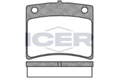 180345 ICER Комплект тормозных колодок, дисковый тормоз