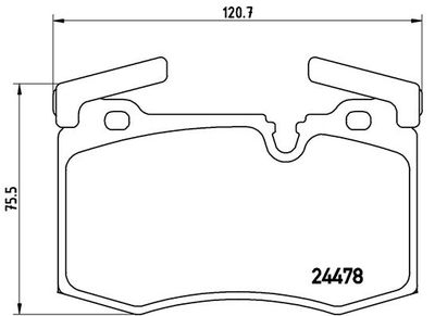 P06068 BREMBO Комплект тормозных колодок, дисковый тормоз