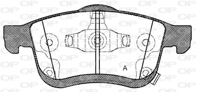 BPA118342 OPEN PARTS Комплект тормозных колодок, дисковый тормоз